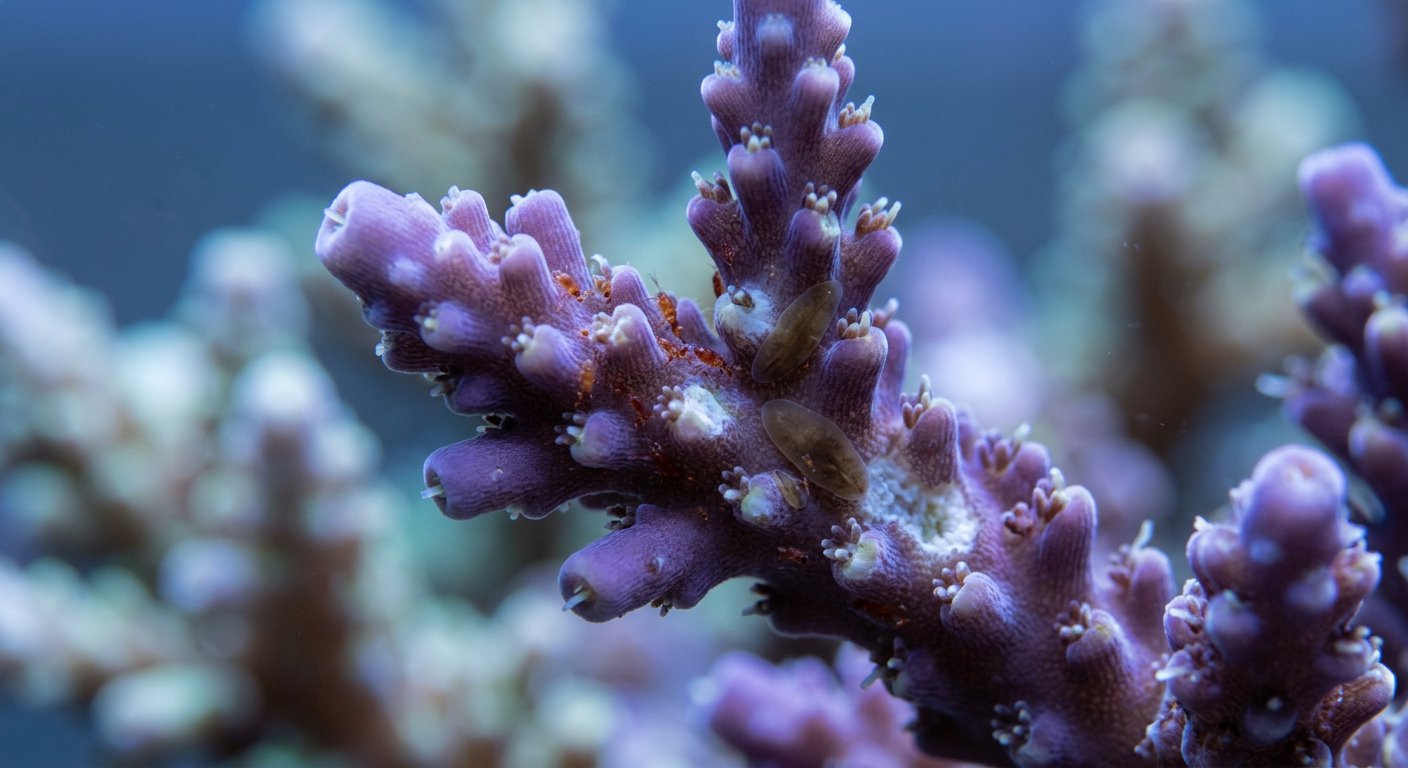 ศัตรูตัวจิ๋วของปะการัง SPS: Red bugs, Monti-eating nudi, Acro-flatworm